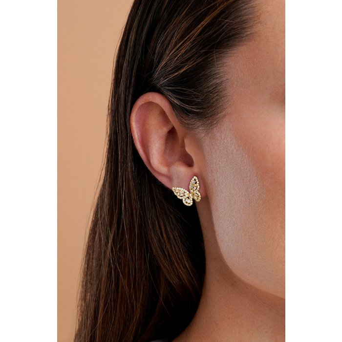 Oorbellen Sparkling vlinder